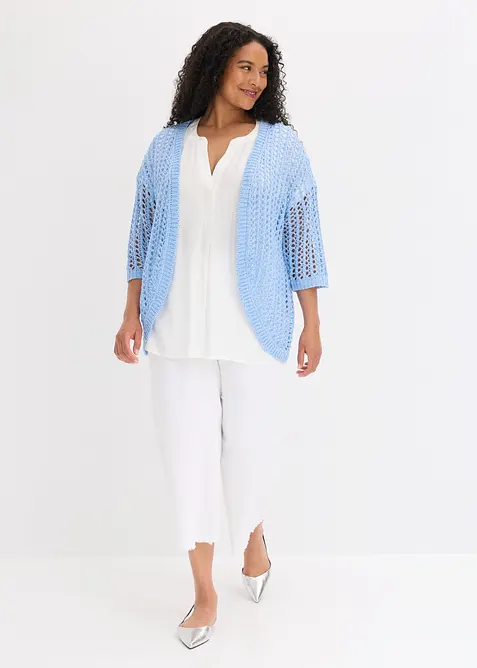 Cardigan traforato con paillettes, bonprix