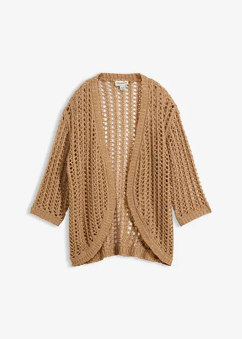 Cardigan traforato con paillettes, bonprix