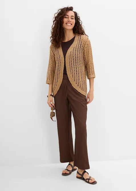 Cardigan traforato con paillettes, bonprix