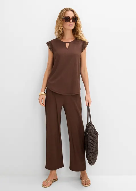 Top in cr&ecirc;pe operato, bonprix