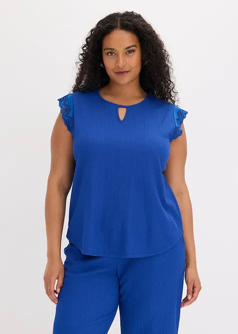 Top in cr&ecirc;pe operato, bonprix