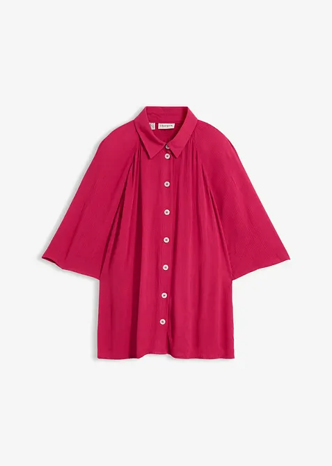 Camicetta oversize in viscosa operata, bonprix