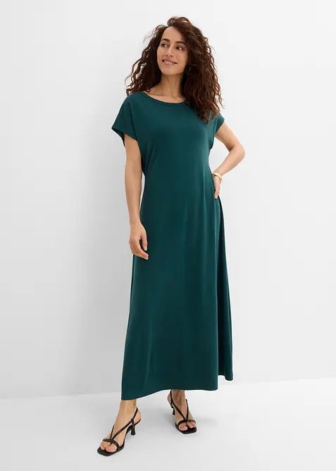 Abito midi in misto viscosa morbido, bonprix