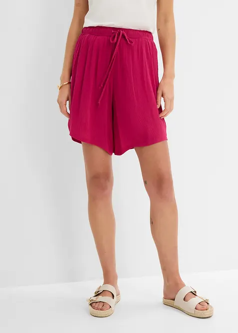Shorts con elastico in vita in viscosa operata, bonprix