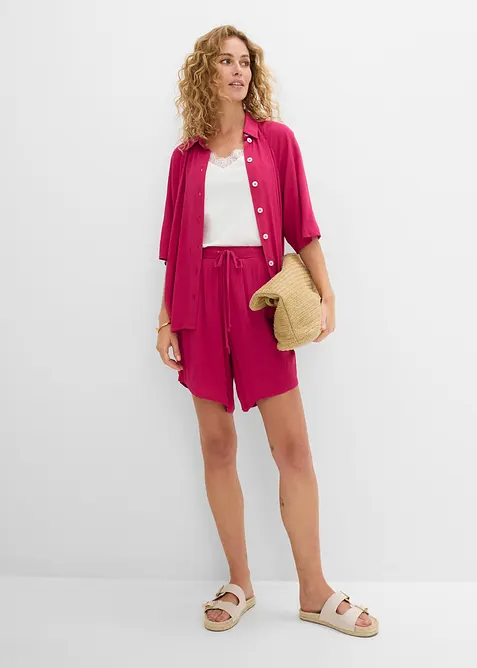 Shorts con elastico in vita in viscosa operata, bonprix
