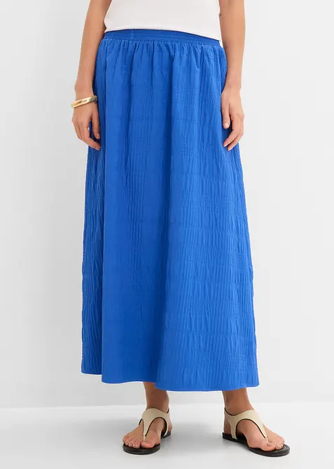 Gonna midi leggera in tessuto operato, bonprix