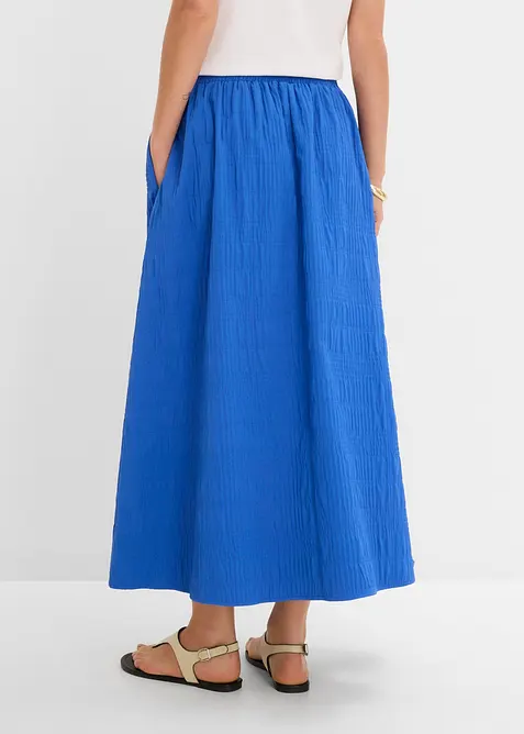 Gonna midi leggera in tessuto operato, bonprix