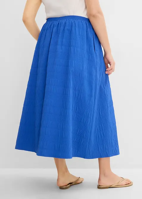 Gonna midi leggera in tessuto operato, bonprix