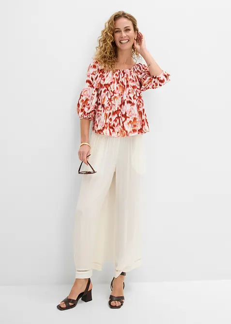 Blusa in misto viscosa fine, bonprix