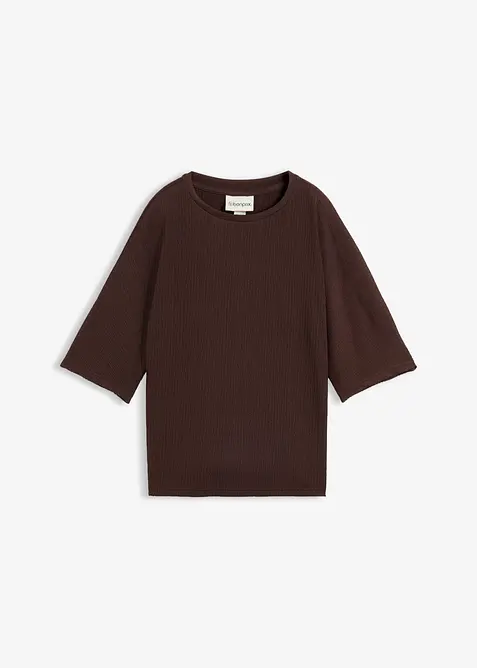 Maglia in materiale operato, bonprix
