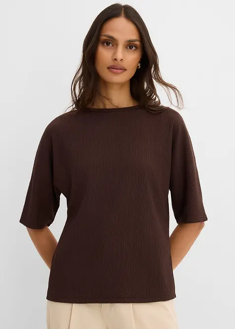 Maglia in materiale operato, bonprix