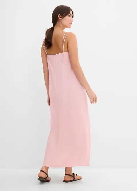 Abito midi in misto viscosa con spalline regolabili, bonprix