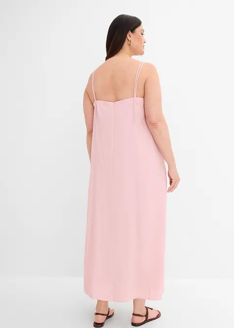 Abito midi in misto viscosa con spalline regolabili, bonprix