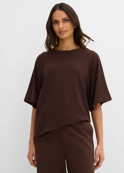 Maglia a costine in misto viscosa, bonprix