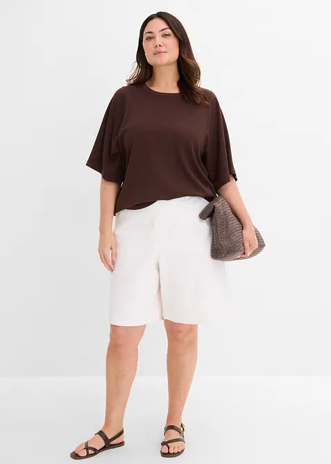 Maglia a costine in misto viscosa, bonprix