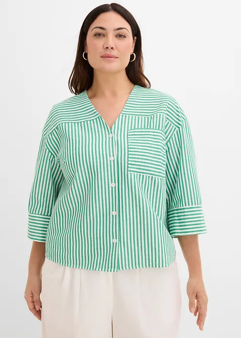 Camicetta a righe in puro cotone, bonprix