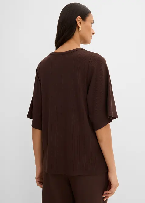Maglia a costine in misto viscosa, bonprix