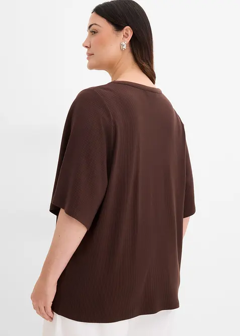 Maglia a costine in misto viscosa, bonprix