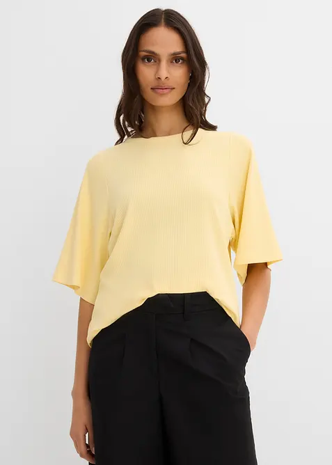 Maglia a costine in misto viscosa, bonprix