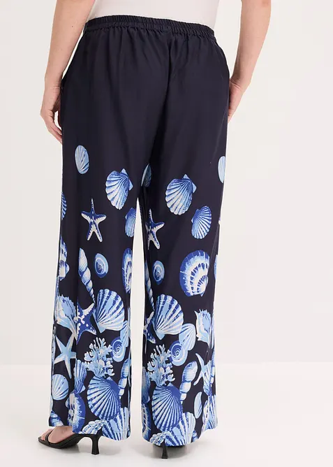 Pantaloni a palazzo in viscosa fluida, bonprix