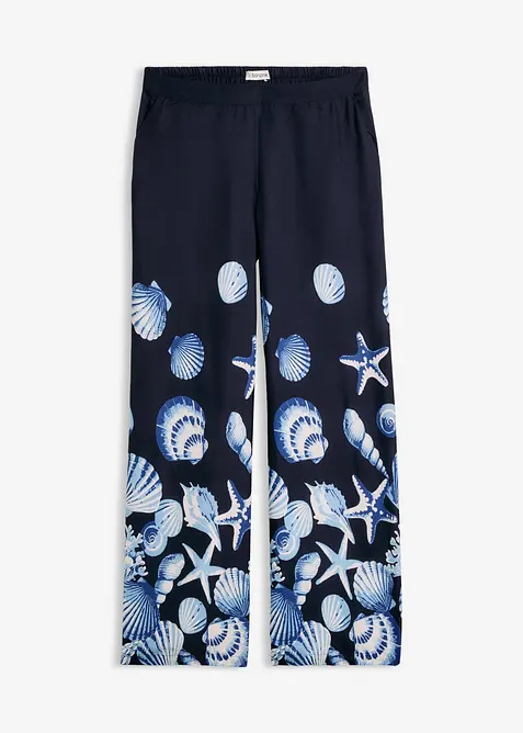 Pantaloni a palazzo in viscosa fluida, bonprix