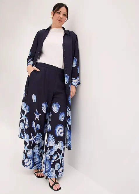 Pantaloni a palazzo in viscosa fluida, bonprix