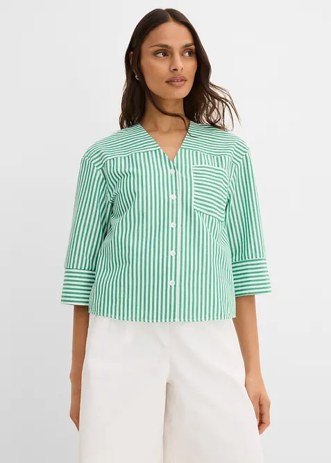 Camicetta a righe in puro cotone, bonprix