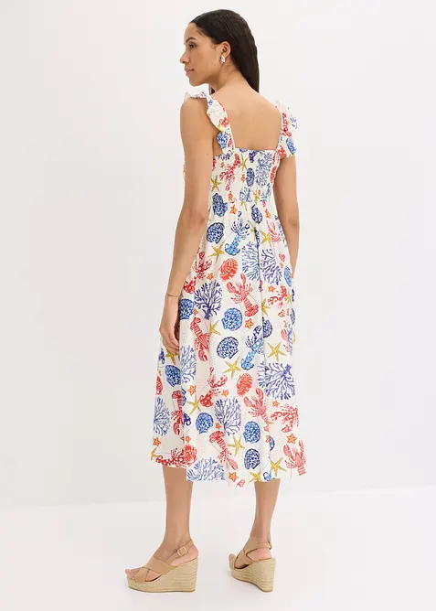 Abito midi in misto viscosa fine, bonprix