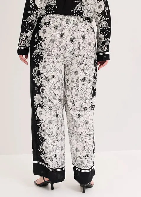 Pantaloni a palazzo in viscosa fluida, bonprix