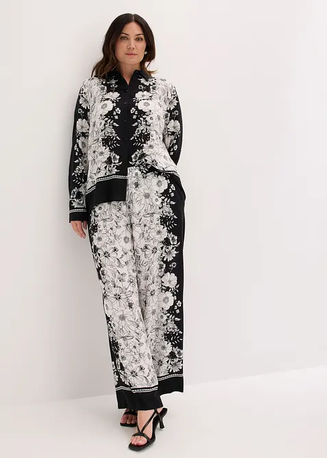 Pantaloni a palazzo in viscosa fluida, bonprix