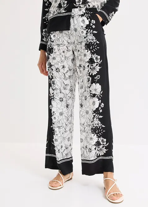 Pantaloni a palazzo in viscosa fluida, bonprix
