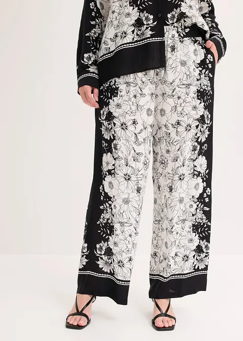 Pantaloni a palazzo in viscosa fluida, bonprix