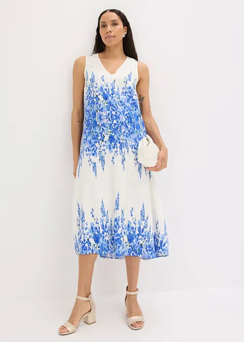 Abito midi in misto viscosa fine, bonprix