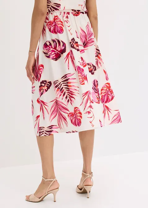 Gonna midi in misto viscosa fluido, bonprix