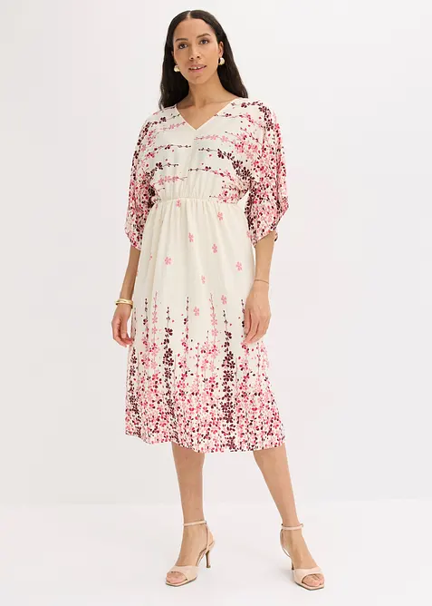 Abito midi in misto viscosa fine, bonprix