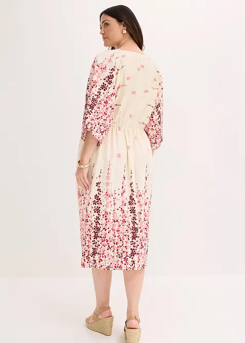 Abito midi in misto viscosa fine, bonprix