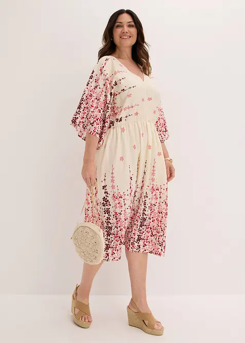 Abito midi in misto viscosa fine, bonprix
