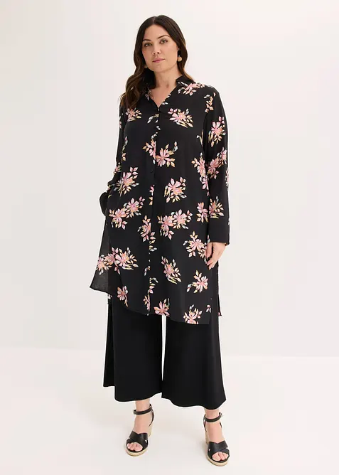Camicia lunga in misto viscosa fluido, bonprix