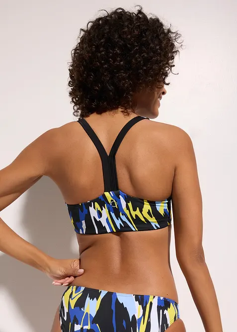Reggiseno bikini a bustier sportivo in materiale ad asciugatura rapida, bonprix