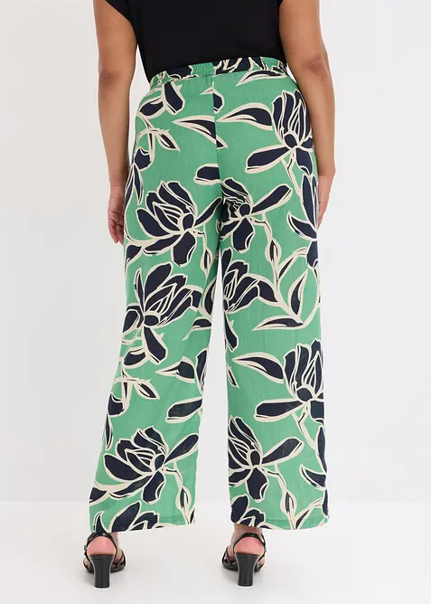 Pantaloni a palazzo effetto lino, bonprix