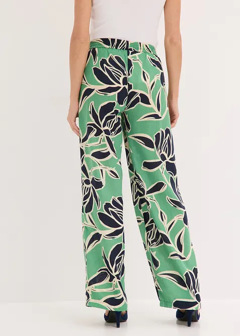 Pantaloni a palazzo effetto lino, bonprix