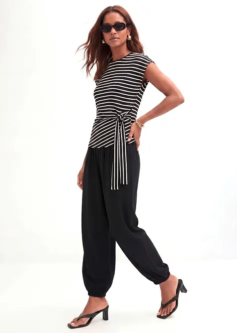 Pantaloni a palloncino in viscosa fluida, bonprix