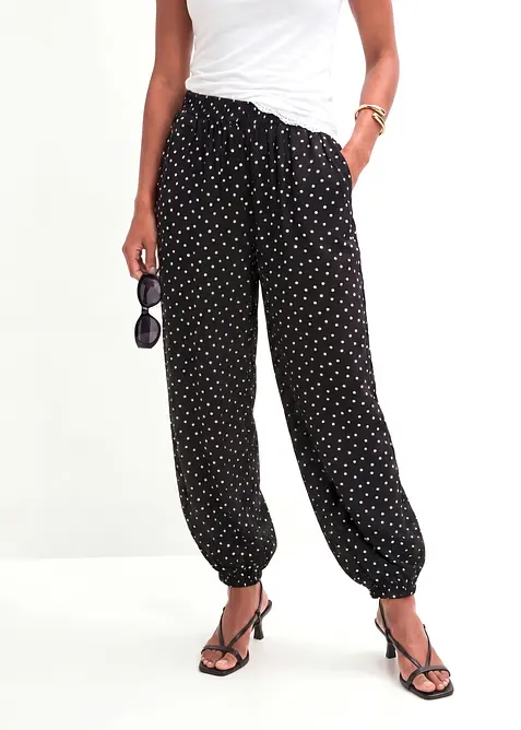 Pantaloni a palloncino in viscosa fluida, bonprix