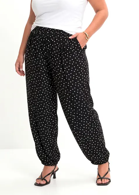 Pantaloni a palloncino in viscosa fluida, bonprix