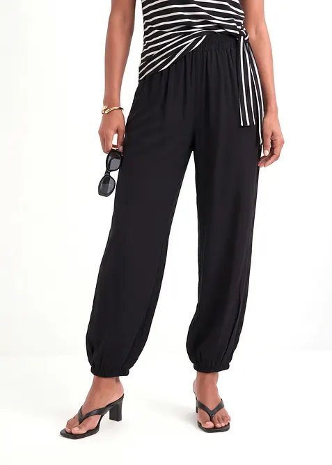 Pantaloni a palloncino in viscosa fluida, bonprix