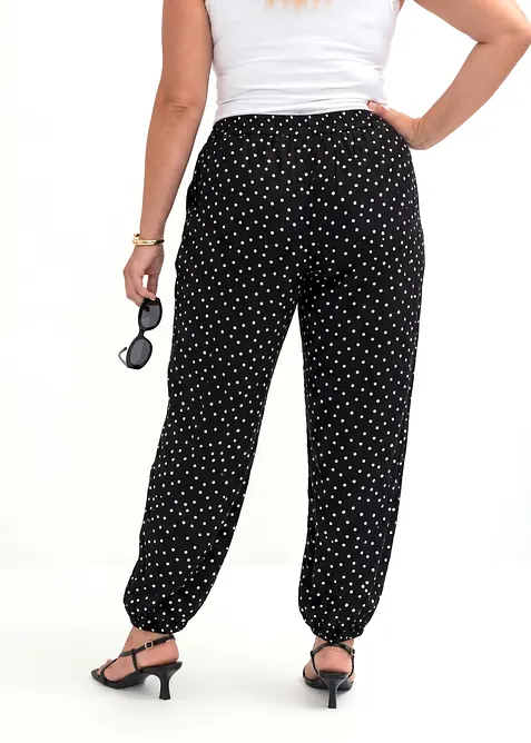 Pantaloni a palloncino in viscosa fluida, bonprix