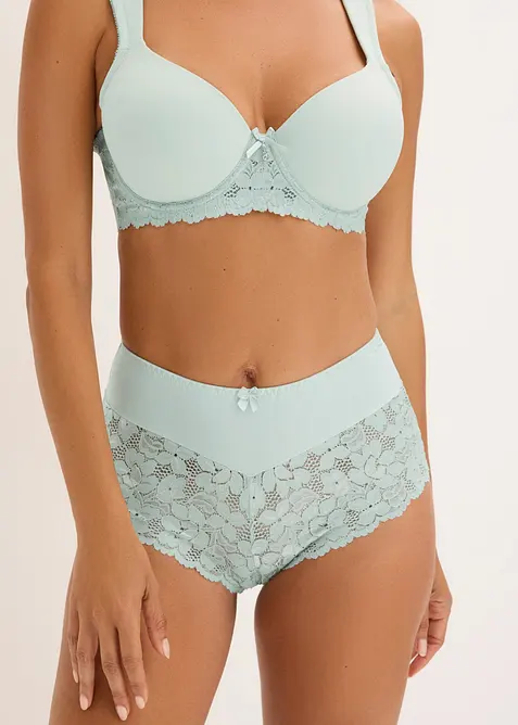 Culotte a vita alta con pizzo, bonprix