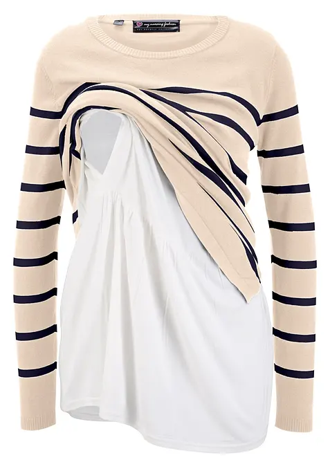 Maglione pr&eacute;maman / da allattamento leggero 2 in 1, bonprix