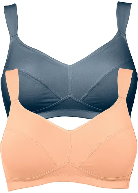 Reggiseno senza ferretto con cotone biologico (pacco da 2), bonprix