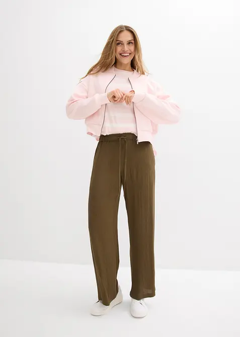 Pantaloni a palazzo in pura viscosa, bonprix